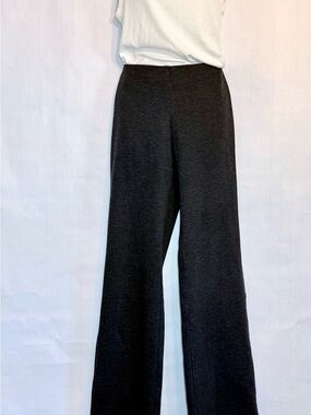 Long Elegant Legs Black Wide Leg Knit Pants- For the TALL